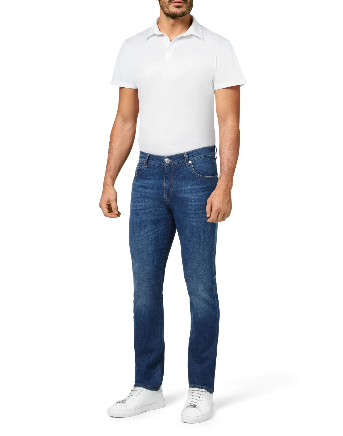 Denim Super Straight Cut Embroidery Istitutional, цвет: Синий