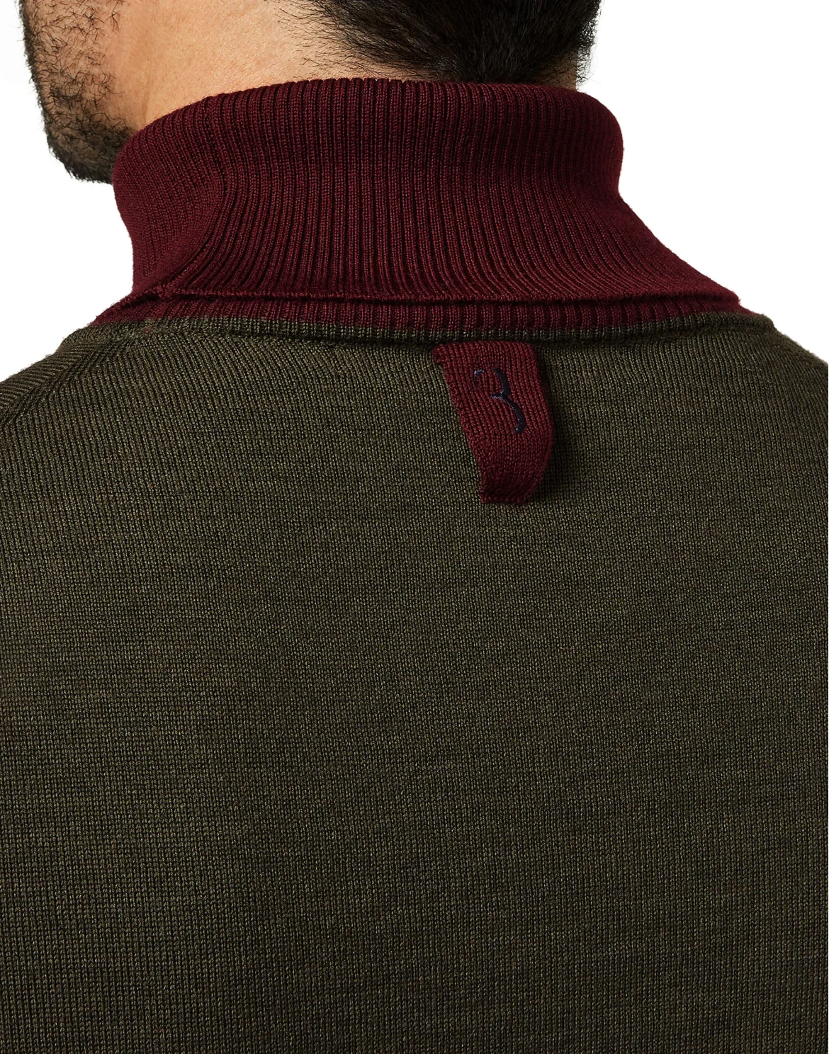 Merino wool Turtle Neck LS Color Block, цвет: Синий