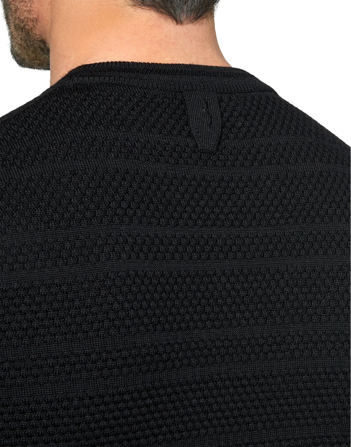 Merino wool Pullover Round Neck LS Istitutional, цвет: Черный
