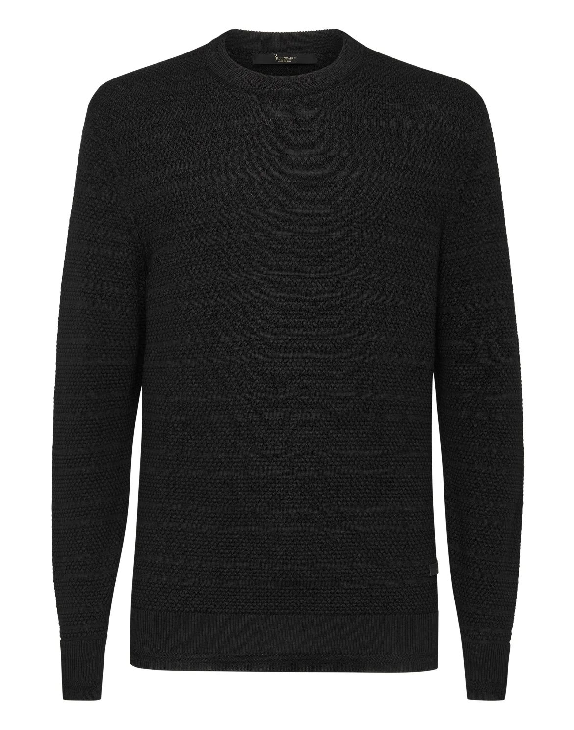 Merino wool Pullover Round Neck LS Istitutional, цвет: Черный