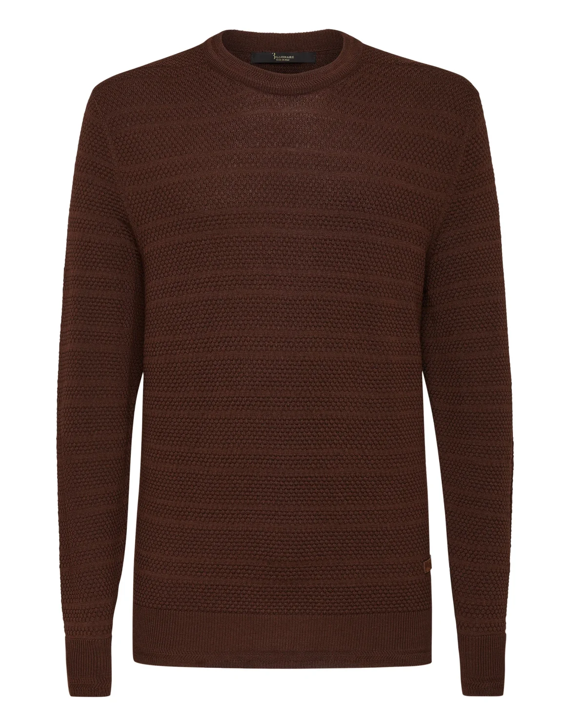 Merino wool Pullover Round Neck LS Istitutional, цвет: Коричневый