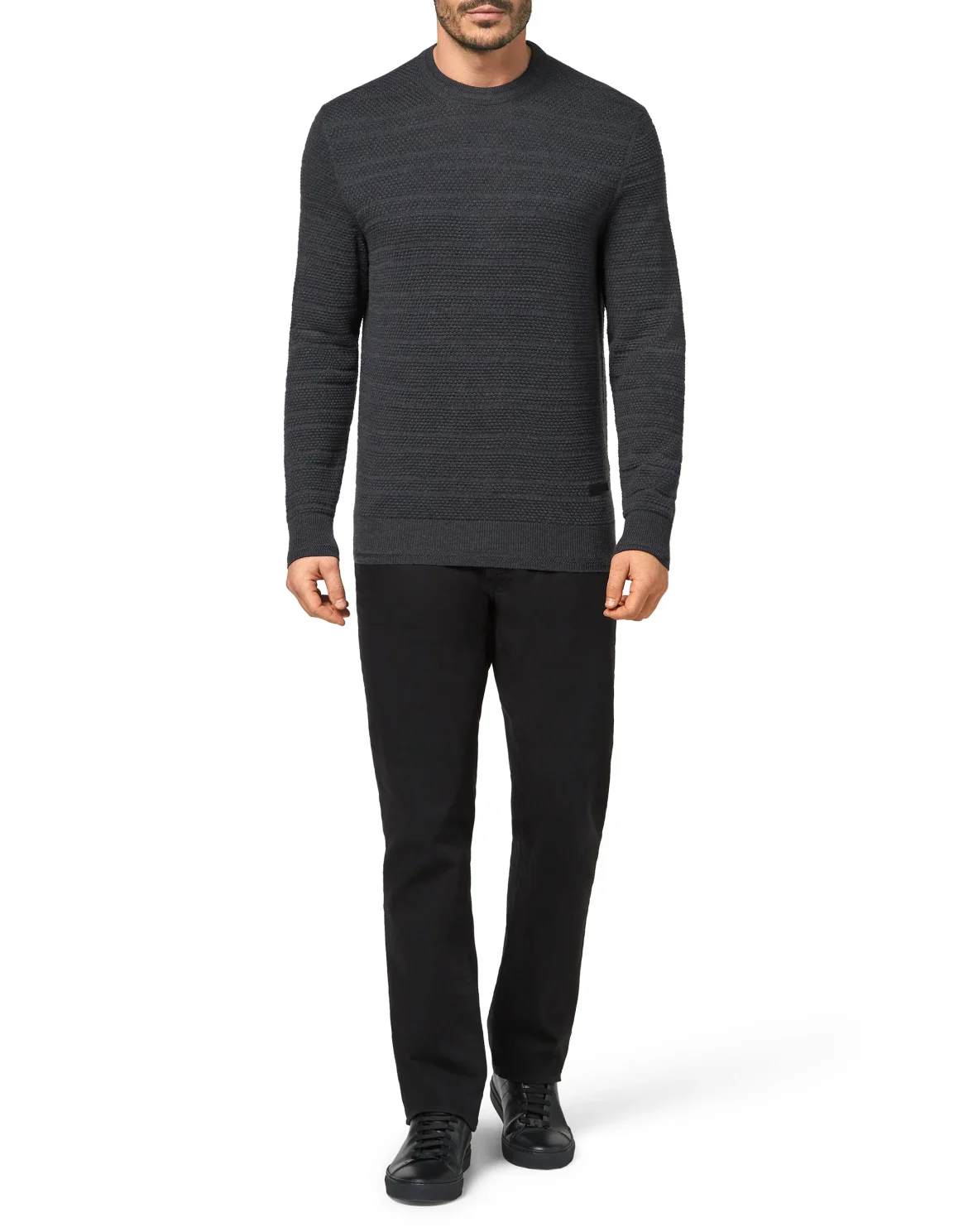 Merino wool Pullover Round Neck LS Istitutional, цвет: Серый