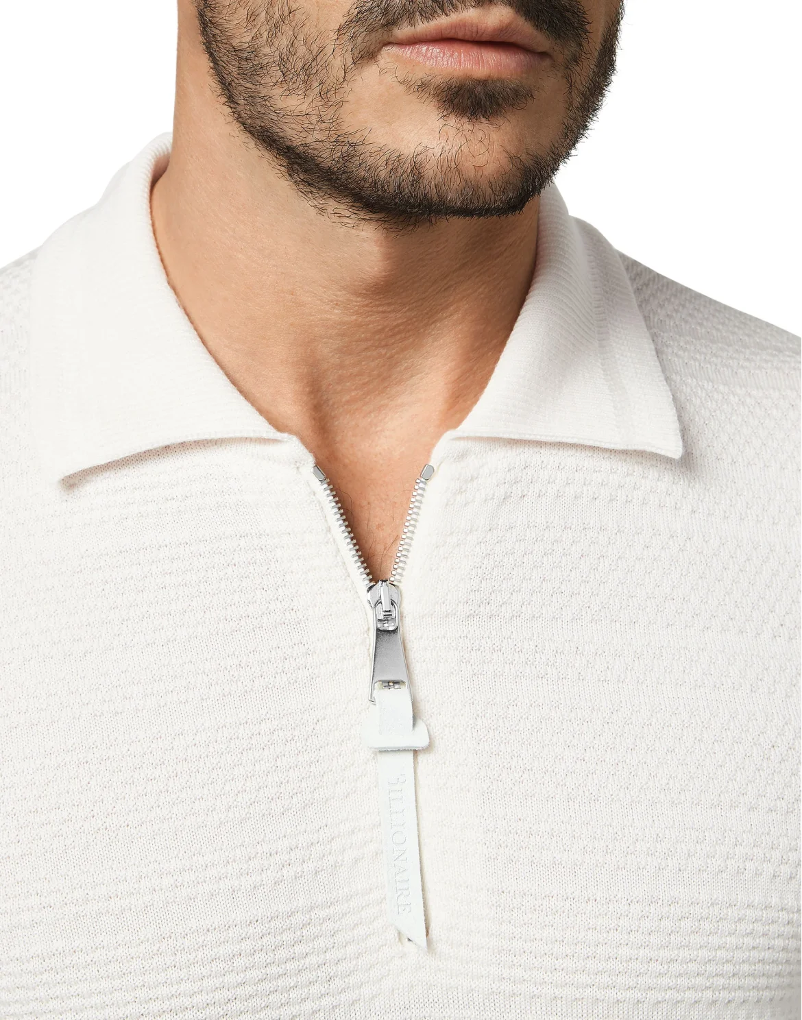 Merino wool Pullover zip mock Istitutional, цвет: Бежевый