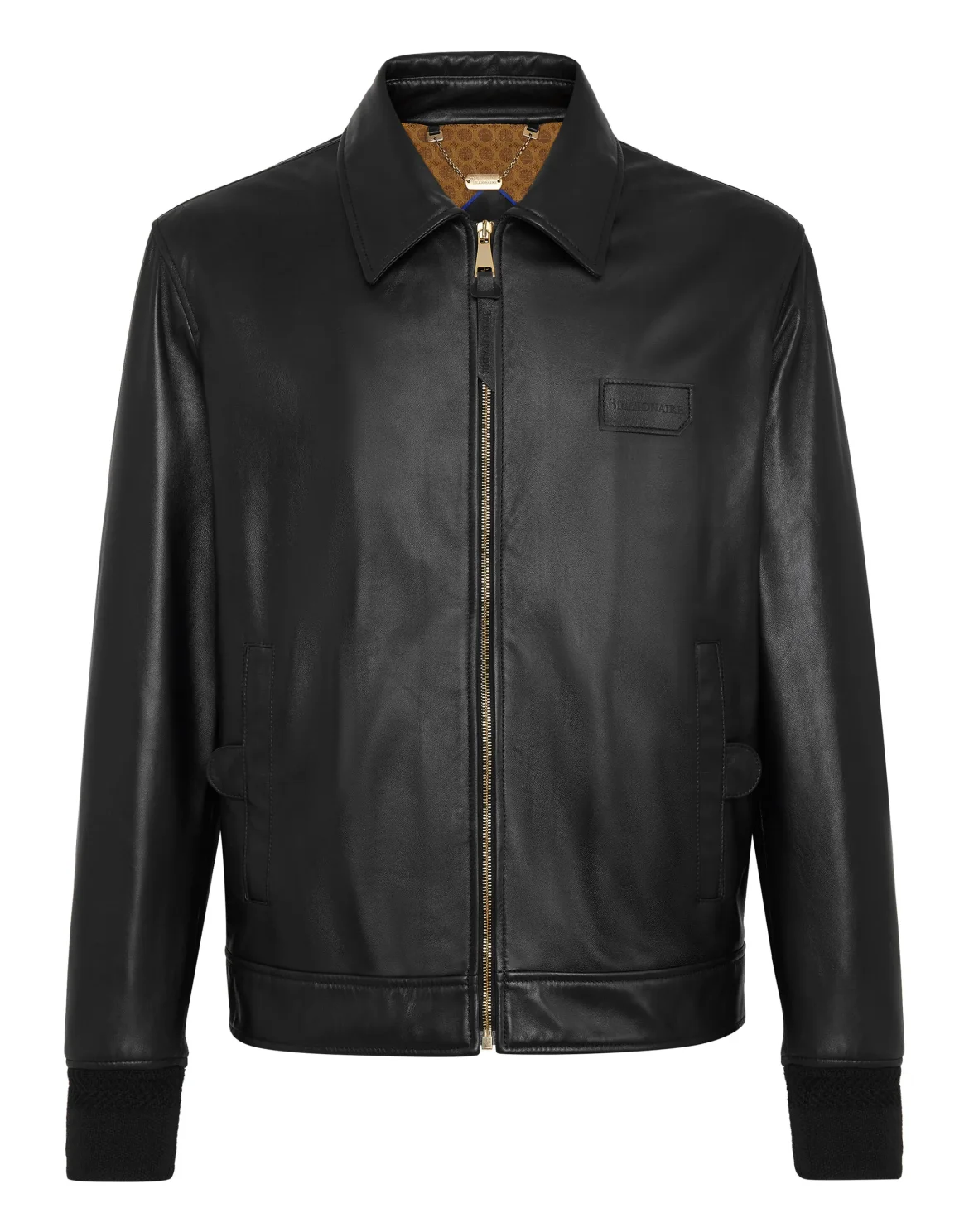 Leather Bomber Istitutional, цвет: Черный