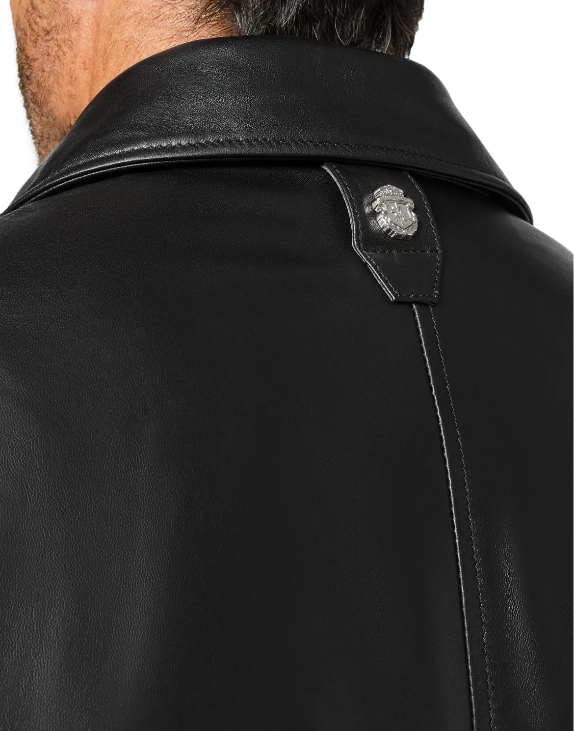 Leather Bomber Istitutional, цвет: Черный