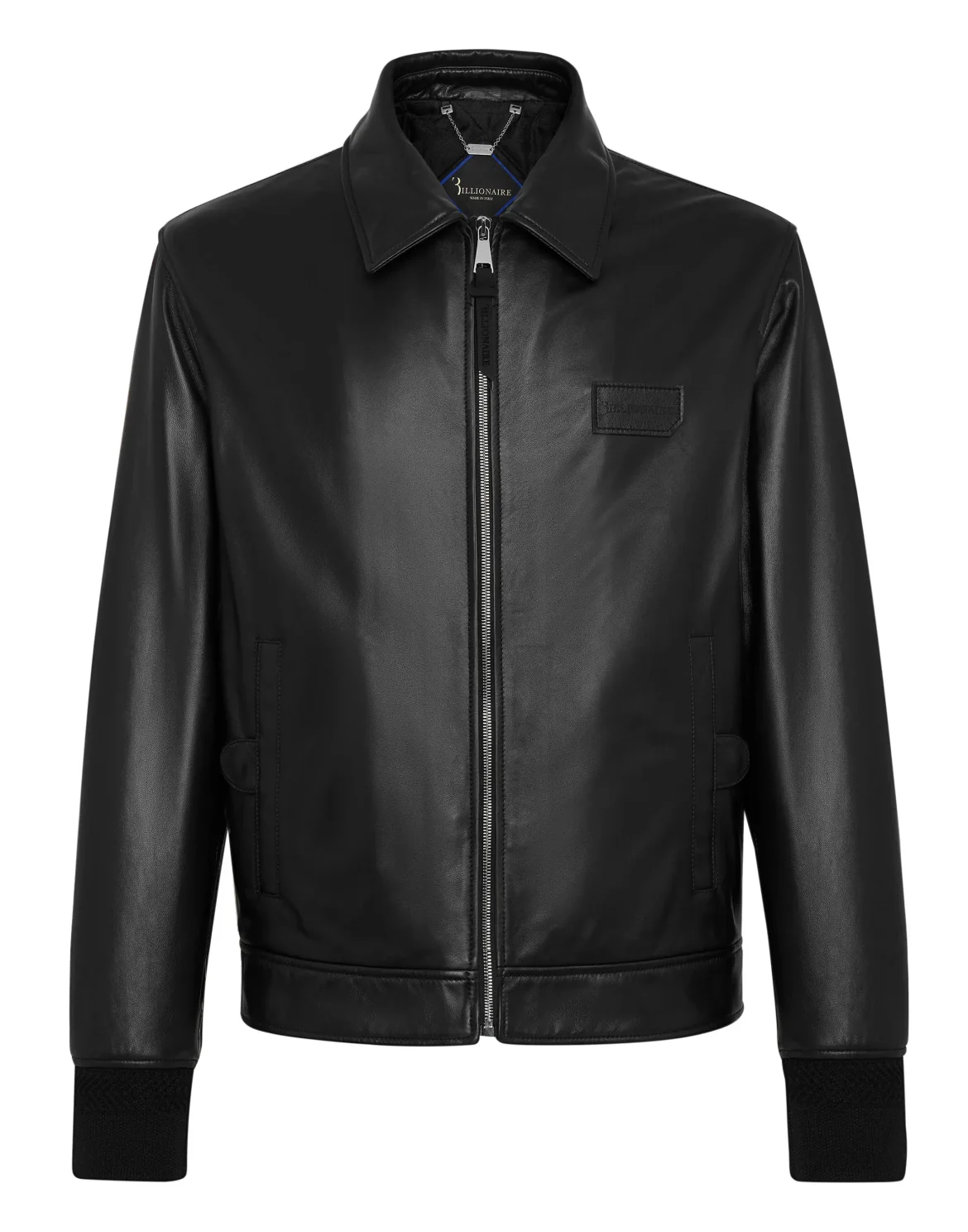 Leather Bomber Istitutional, цвет: Черный
