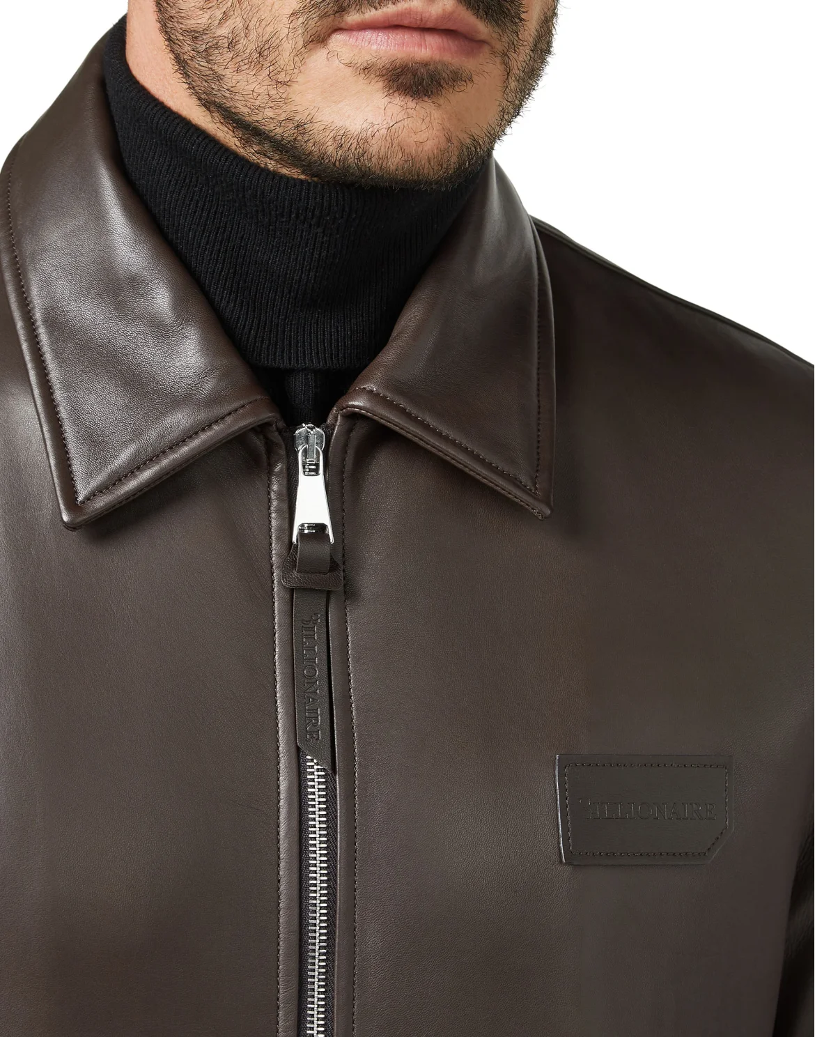 Leather Bomber Istitutional, цвет: Коричневый