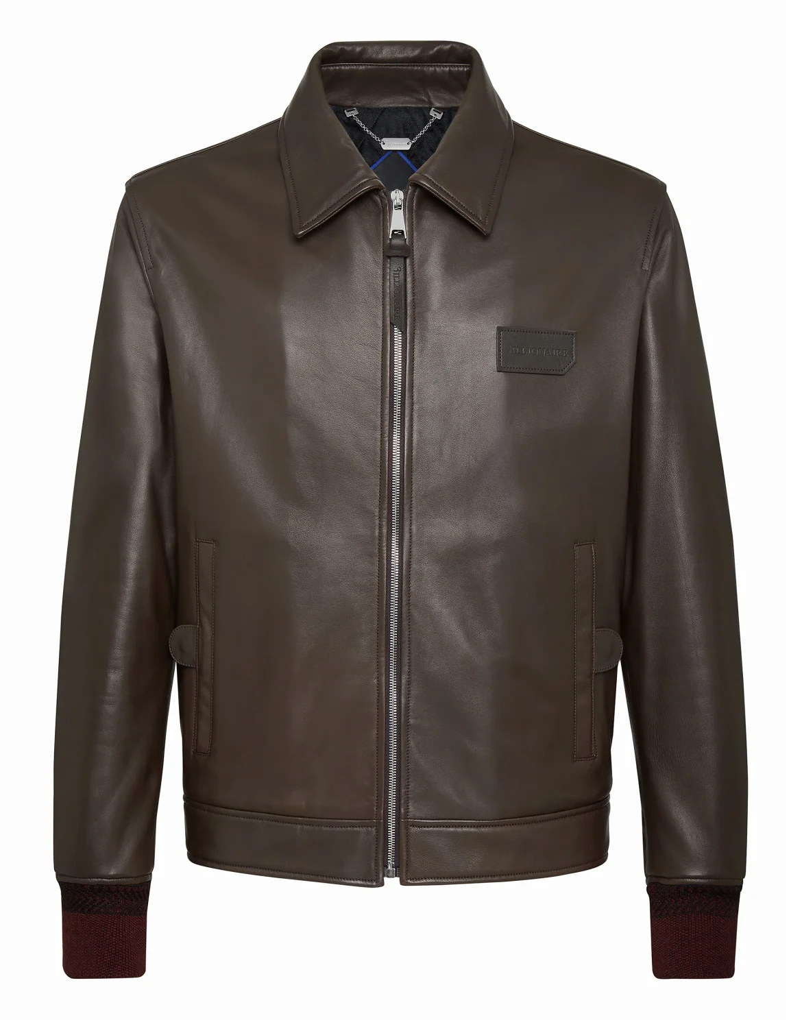 Leather Bomber Istitutional, цвет: Коричневый