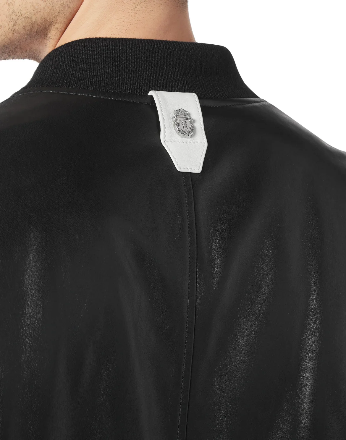 Leather Bomber Crest, цвет: Черный