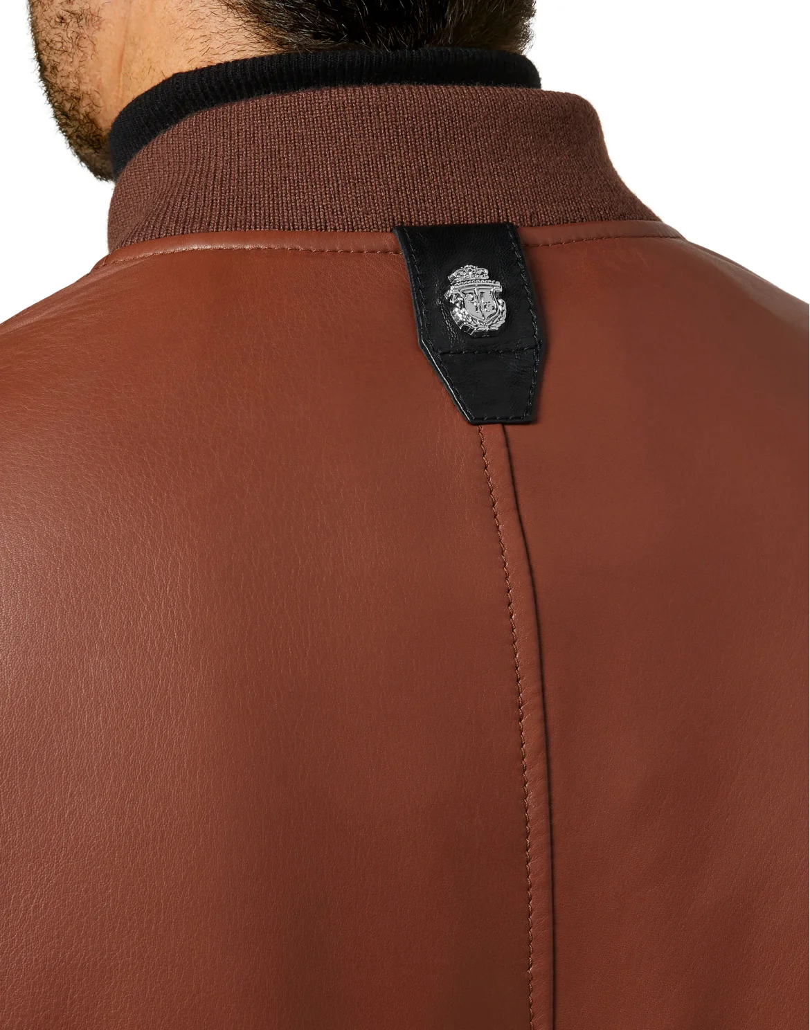 Leather Bomber Crest, цвет: Коричневый