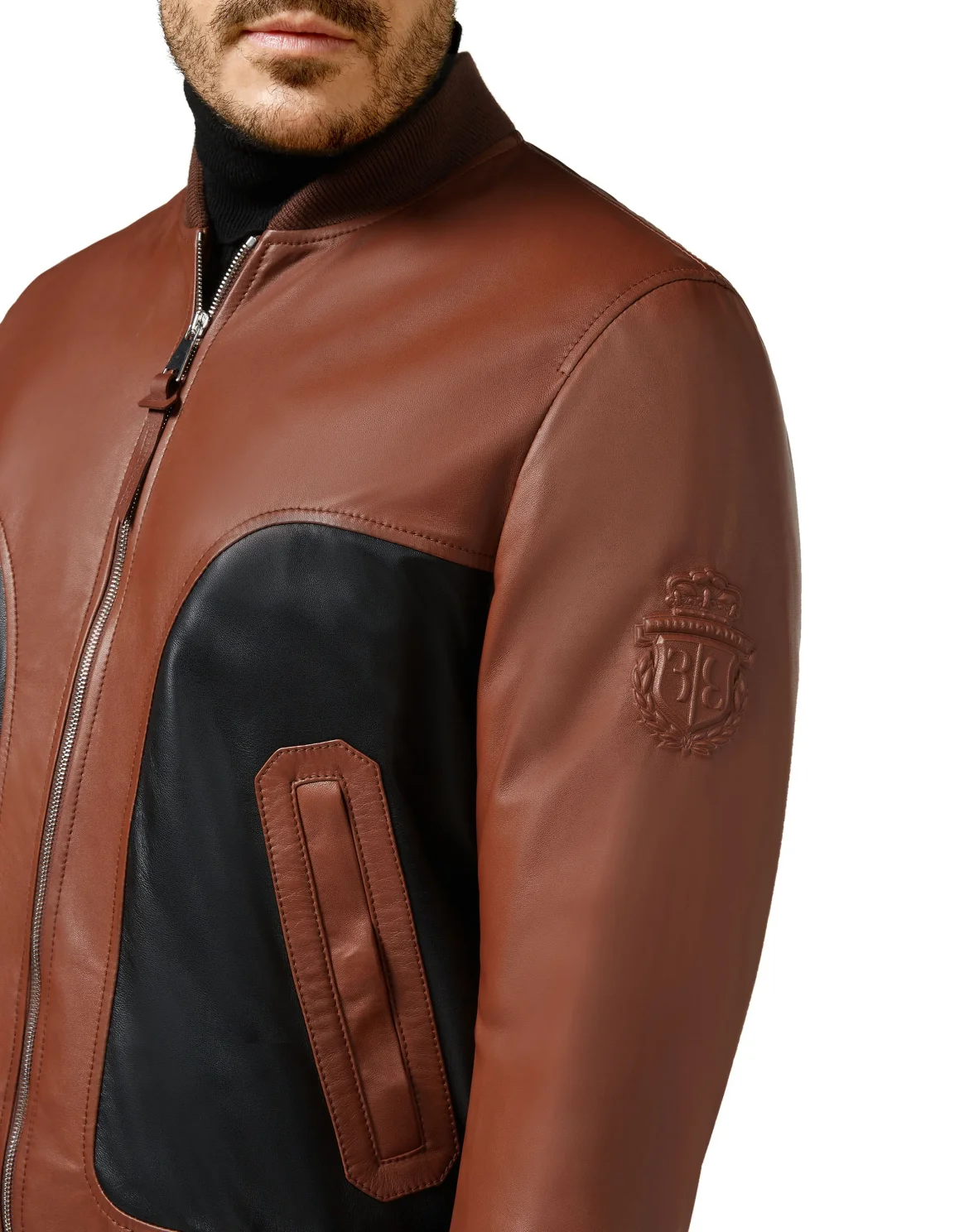 Leather Bomber Crest, цвет: Коричневый