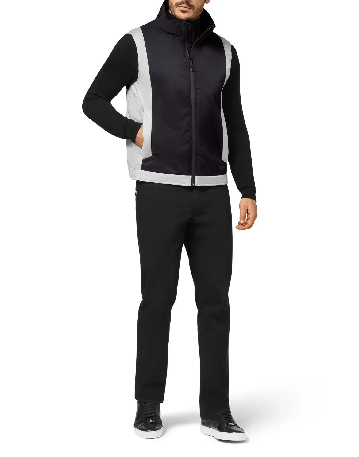 Color Block  Short Vest Istitutional, цвет: Черный