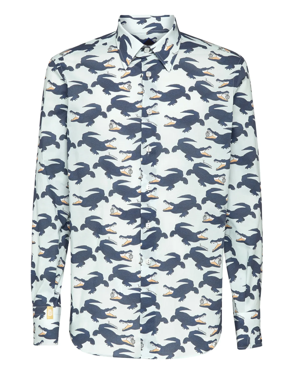 Shirt Silver Cut LS All over print Crocodile, цвет: Синий