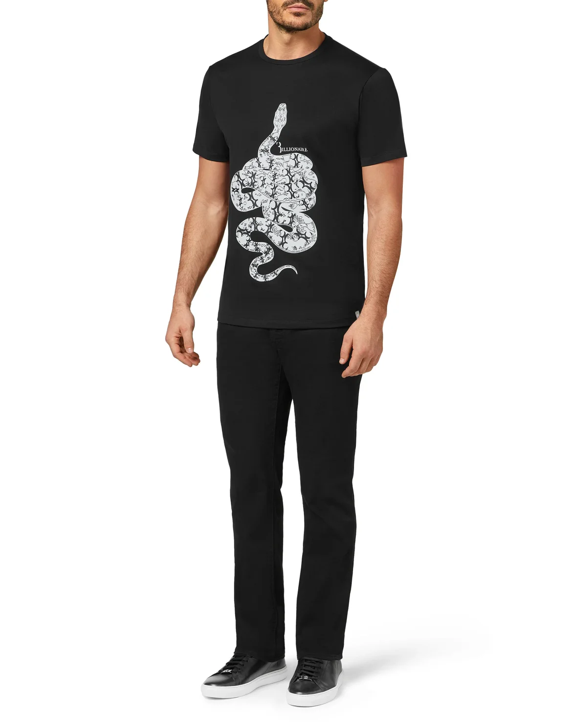 T-shirt Round Neck SS Snake, цвет: Черный