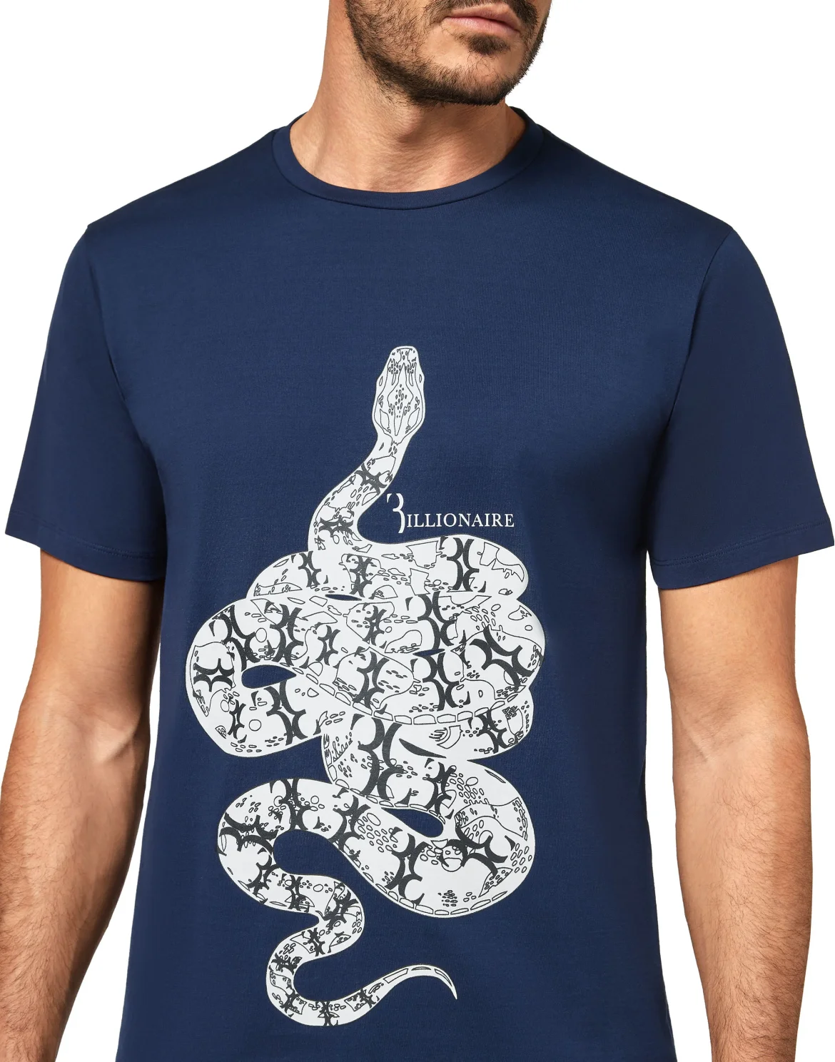 T-shirt Round Neck SS Snake, цвет: Синий