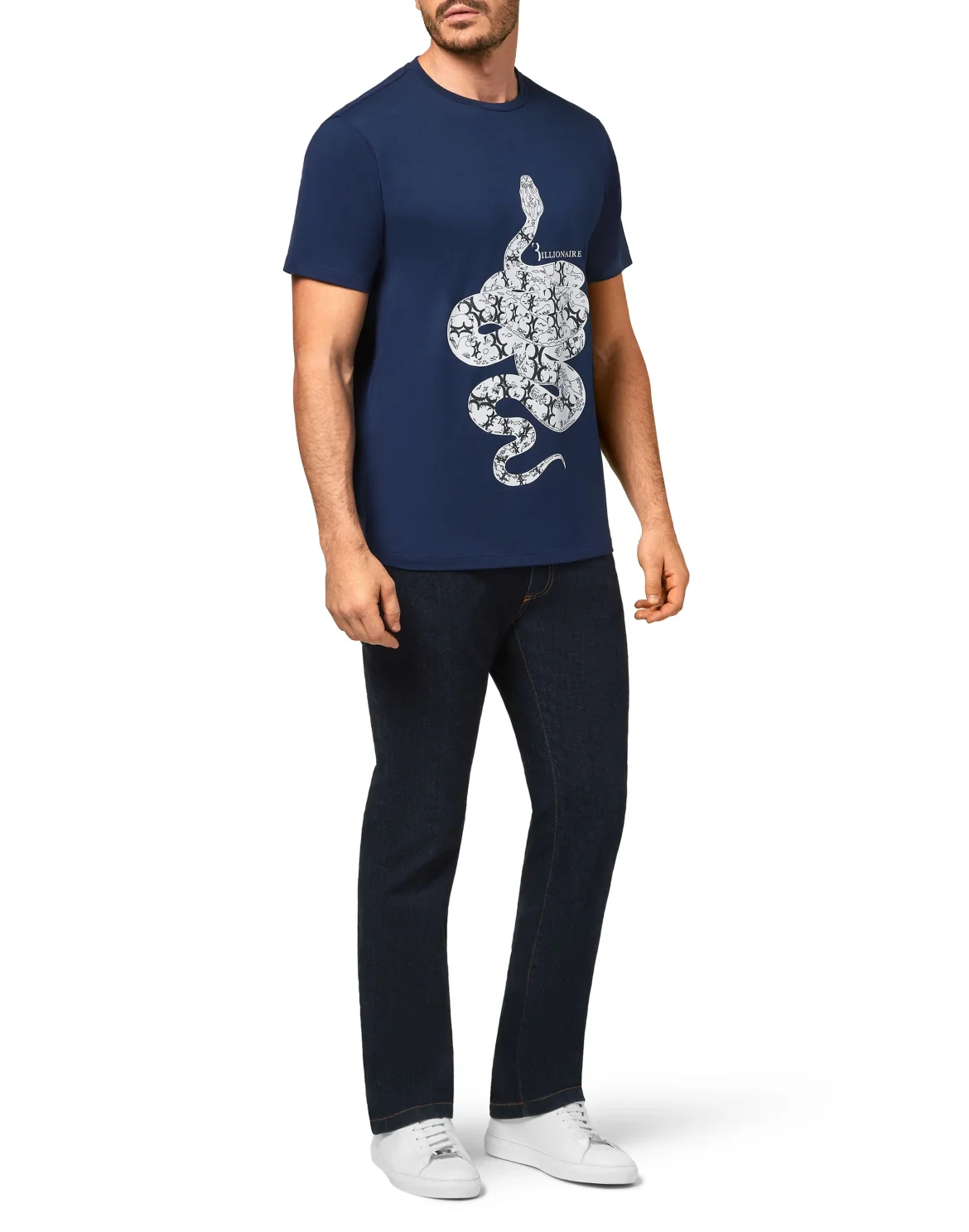 T-shirt Round Neck SS Snake, цвет: Синий