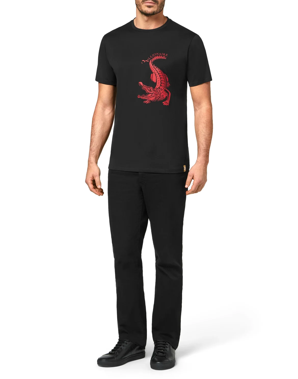 T-shirt Round Neck SS print Crocodile, цвет: Черный