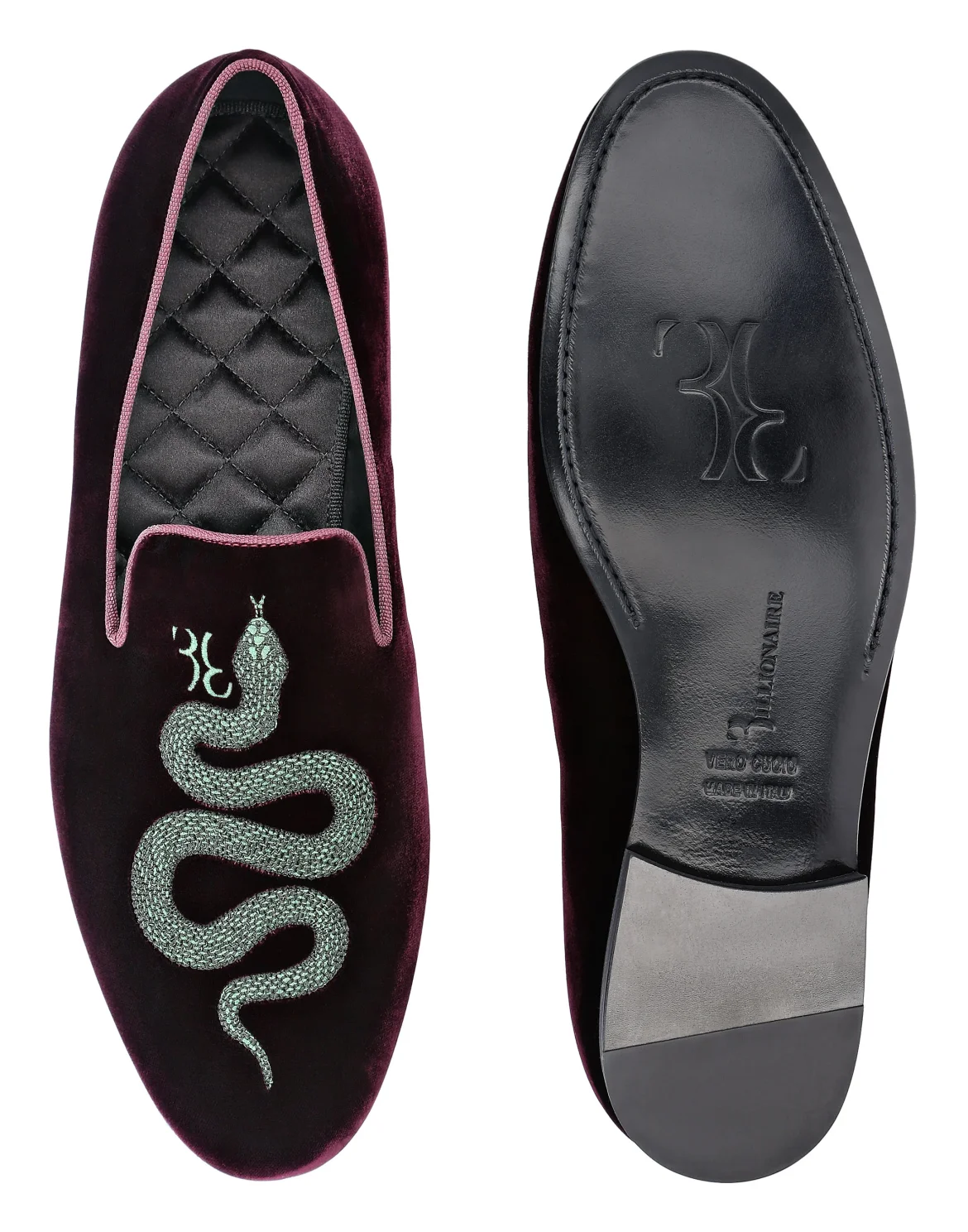 Velvet Loafers Snake, цвет: Красный