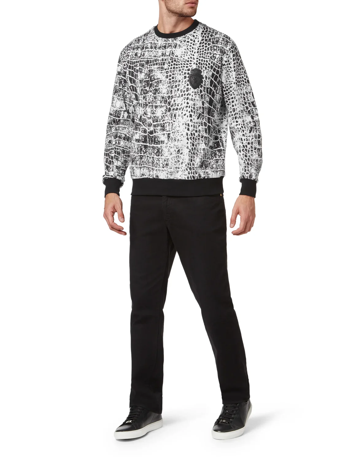 Sweatshirt LS Crocco Print, цвет: Белый