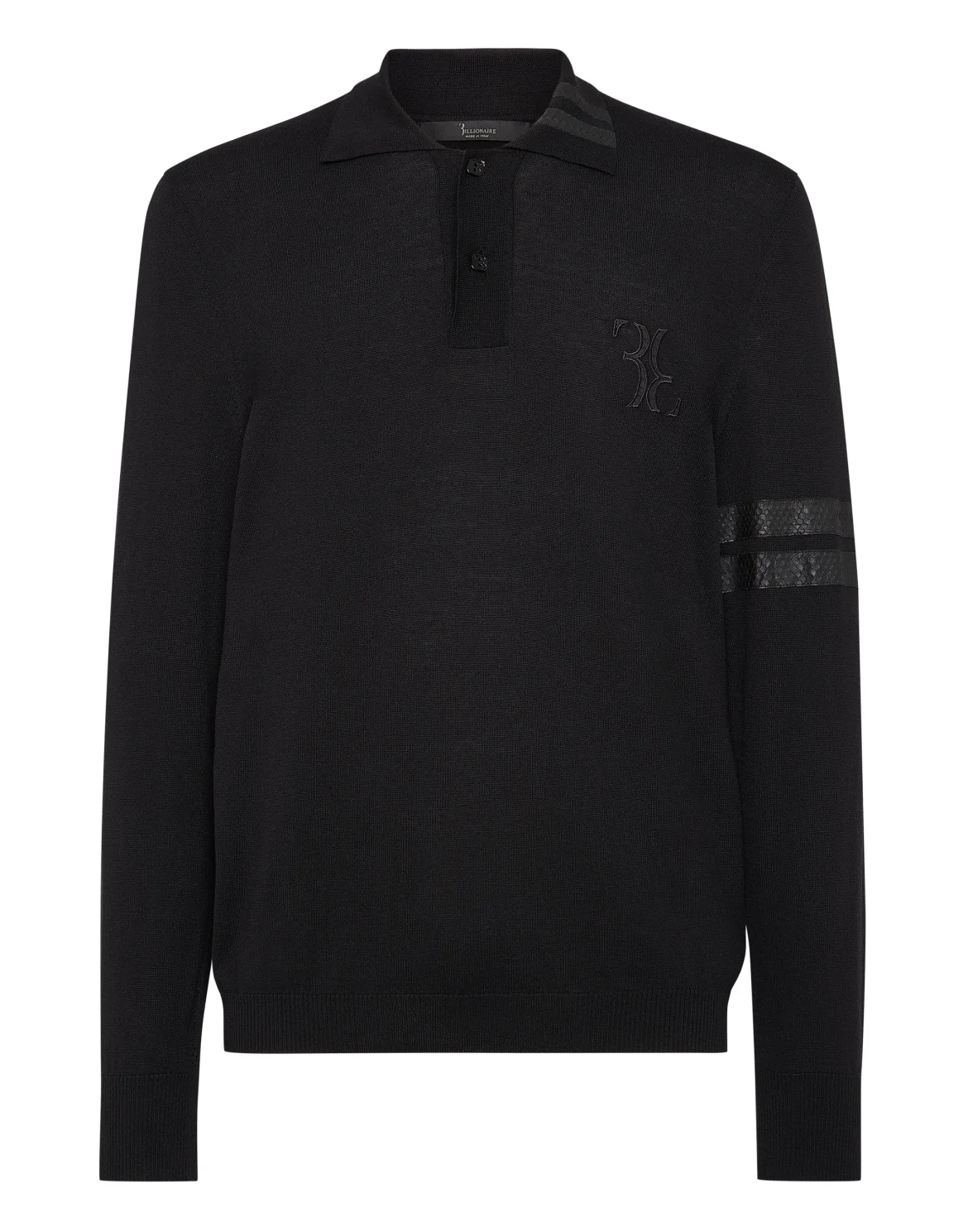 Knit Pullover Polo-Neck LS, цвет: Черный