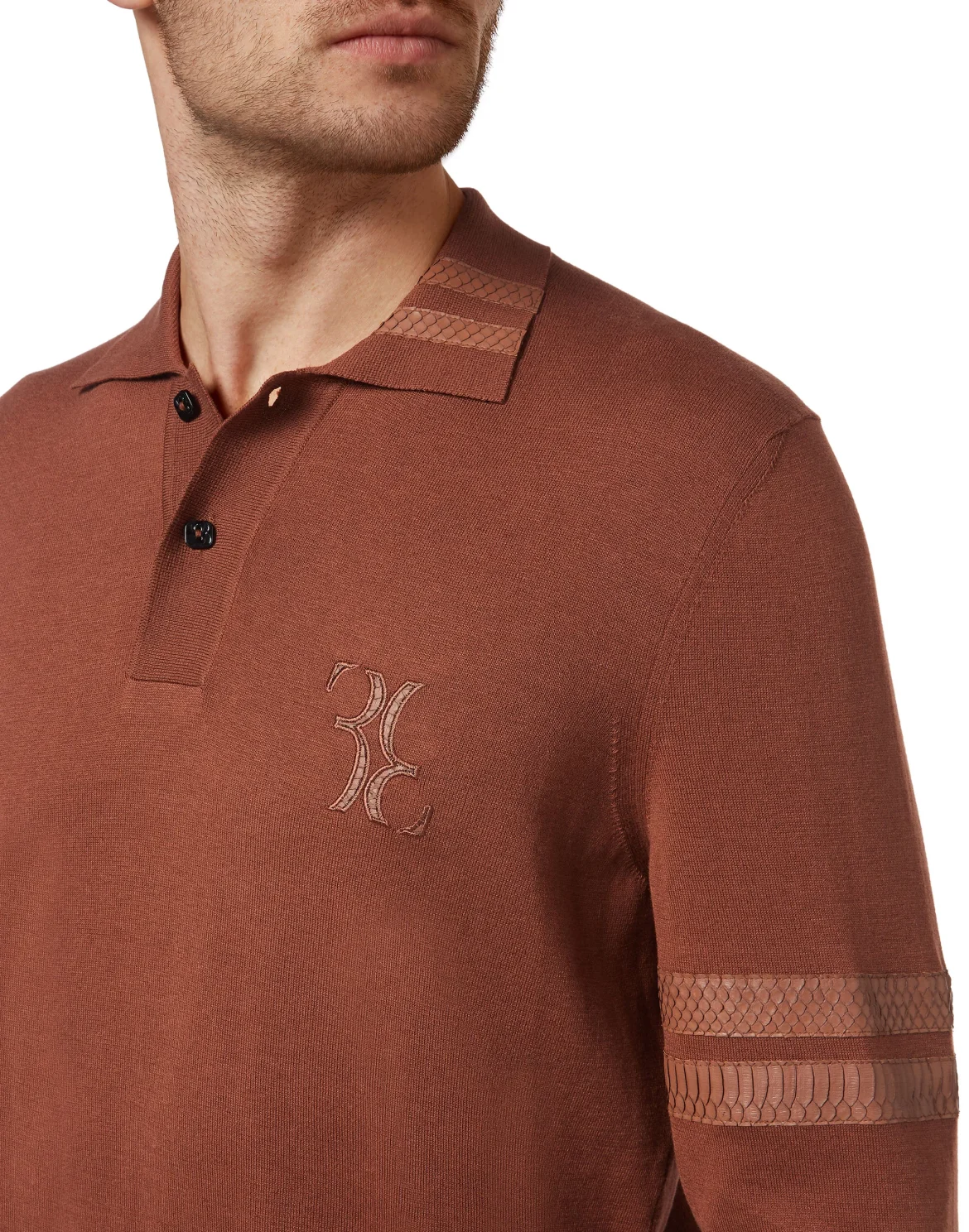 Knit Pullover Polo-Neck LS, цвет: Коричневый