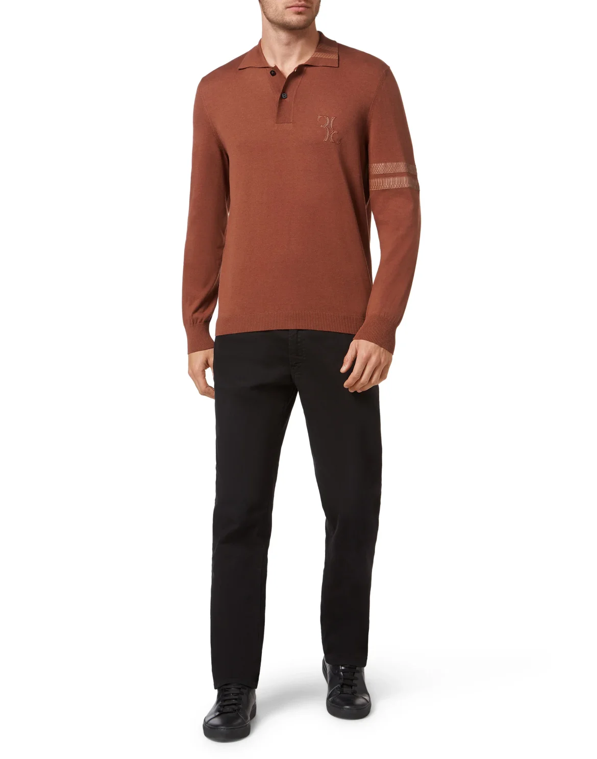 Knit Pullover Polo-Neck LS, цвет: Коричневый