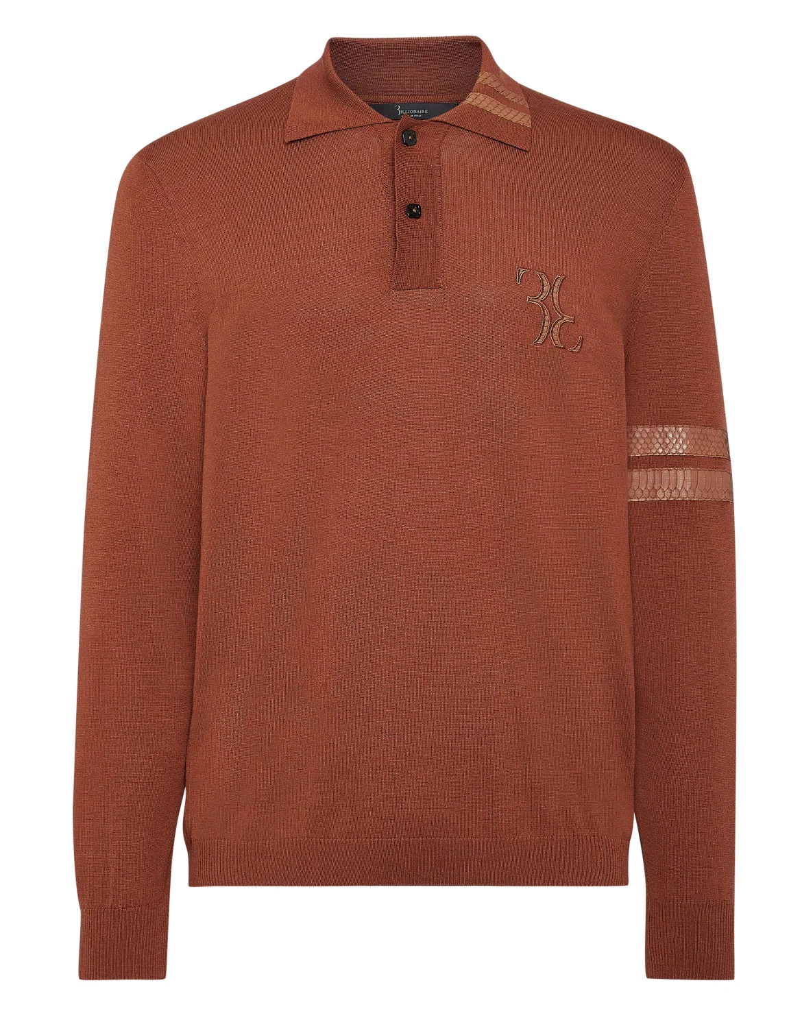 Knit Pullover Polo-Neck LS, цвет: Коричневый