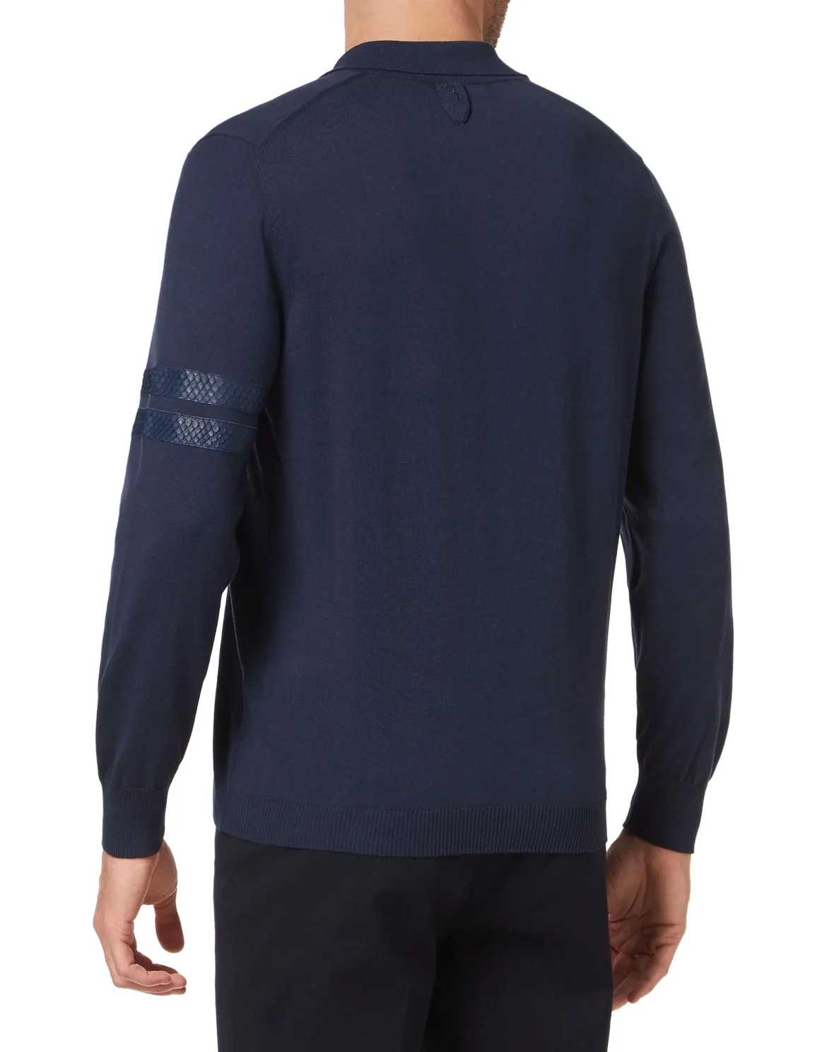 Knit Pullover Polo-Neck LS, цвет: Синий