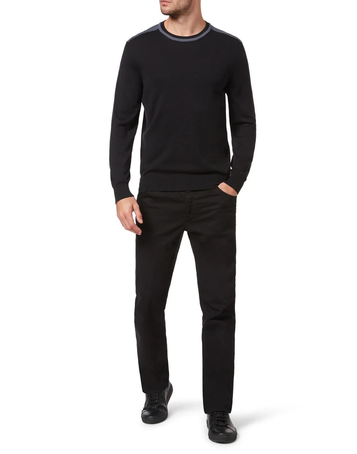 Pullover Round Neck LS, цвет: Черный