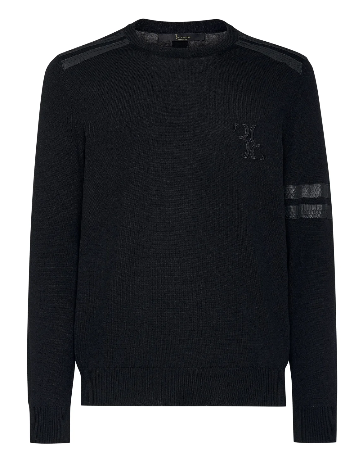 Knit Pullover Round Neck LS, цвет: Черный