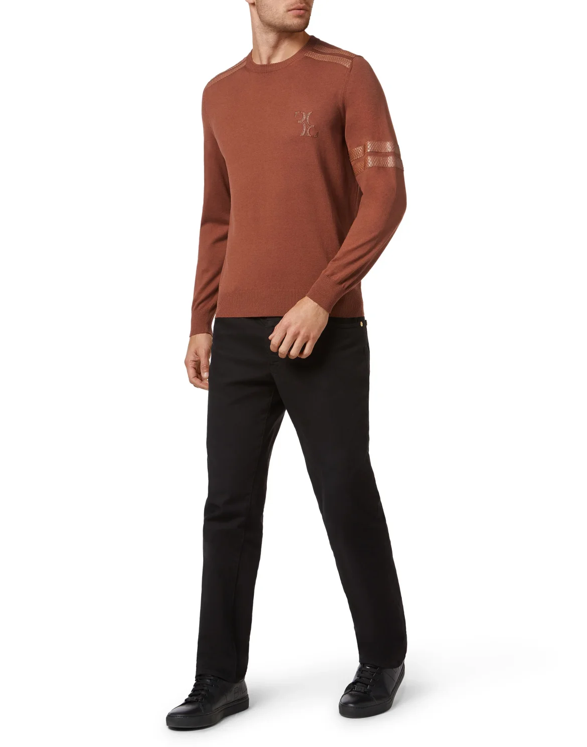 Knit Pullover Round Neck LS, цвет: Коричневый