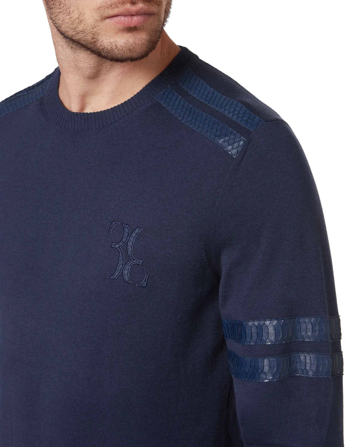 Knit Pullover Round Neck LS, цвет: Синий