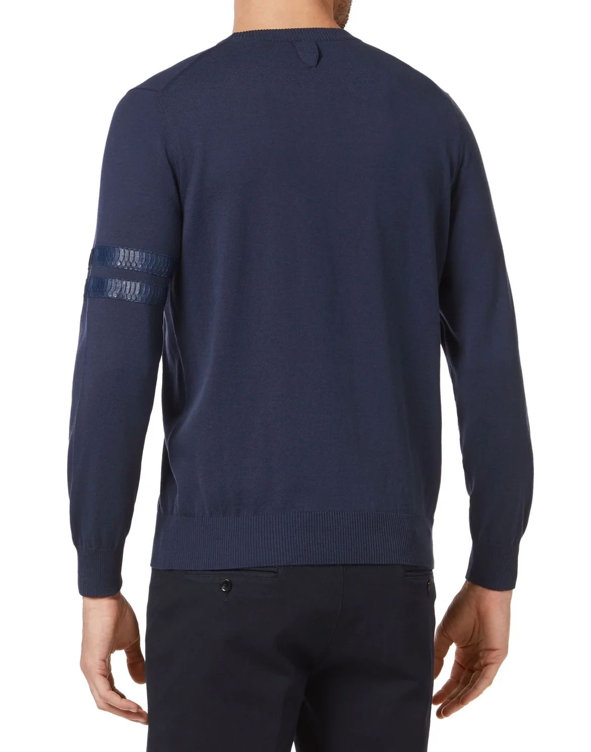 Knit Pullover Round Neck LS, цвет: Синий