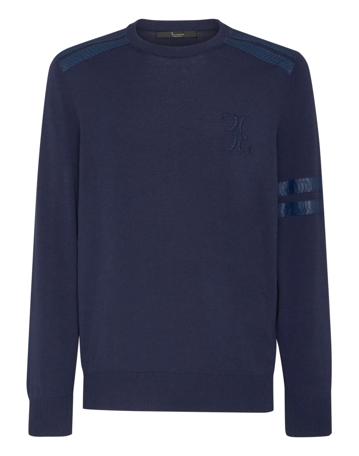 Knit Pullover Round Neck LS, цвет: Синий