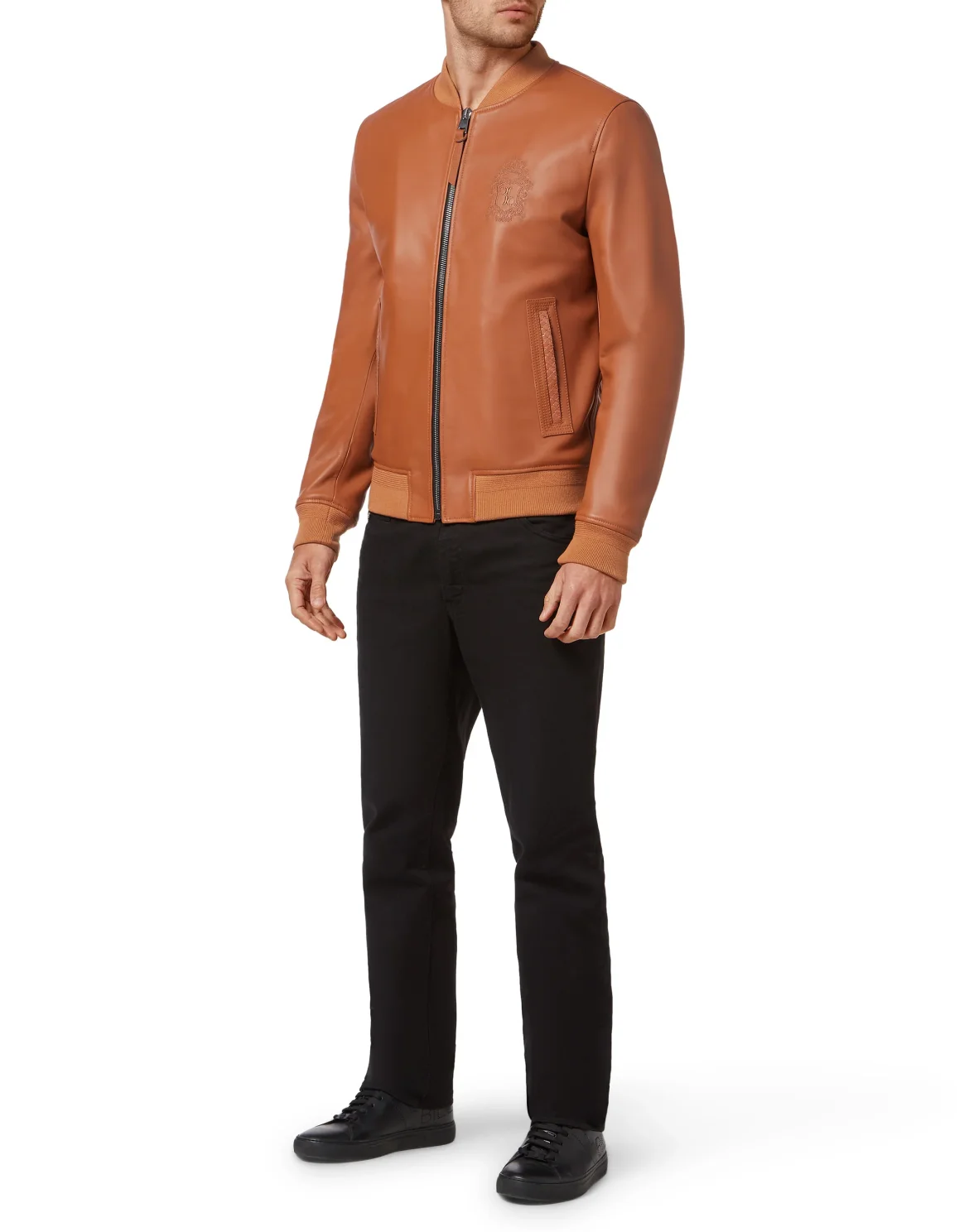Leather Bomber, цвет: Коричневый