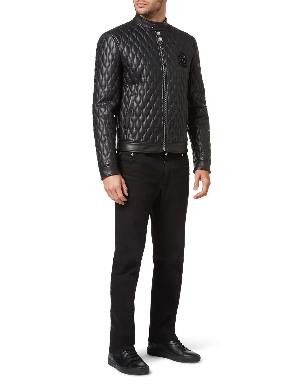 Quilted Leather Jacket, цвет: Черный