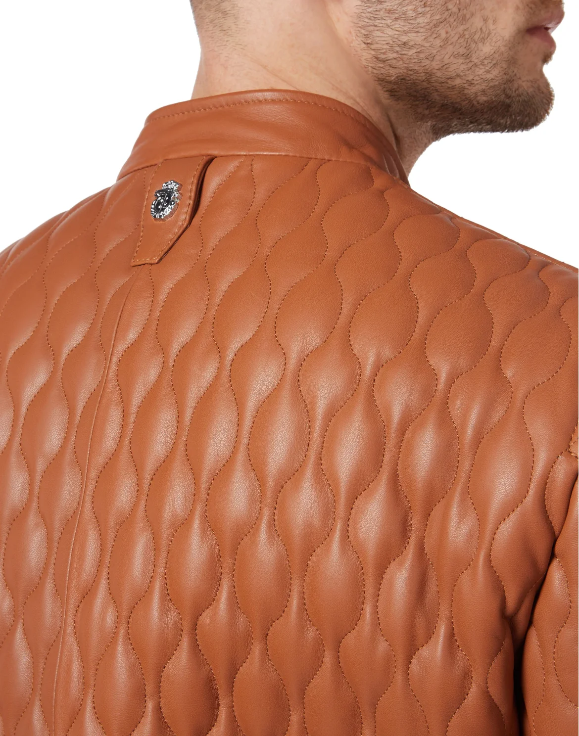 Quilted Leather Jacket, цвет: Коричневый