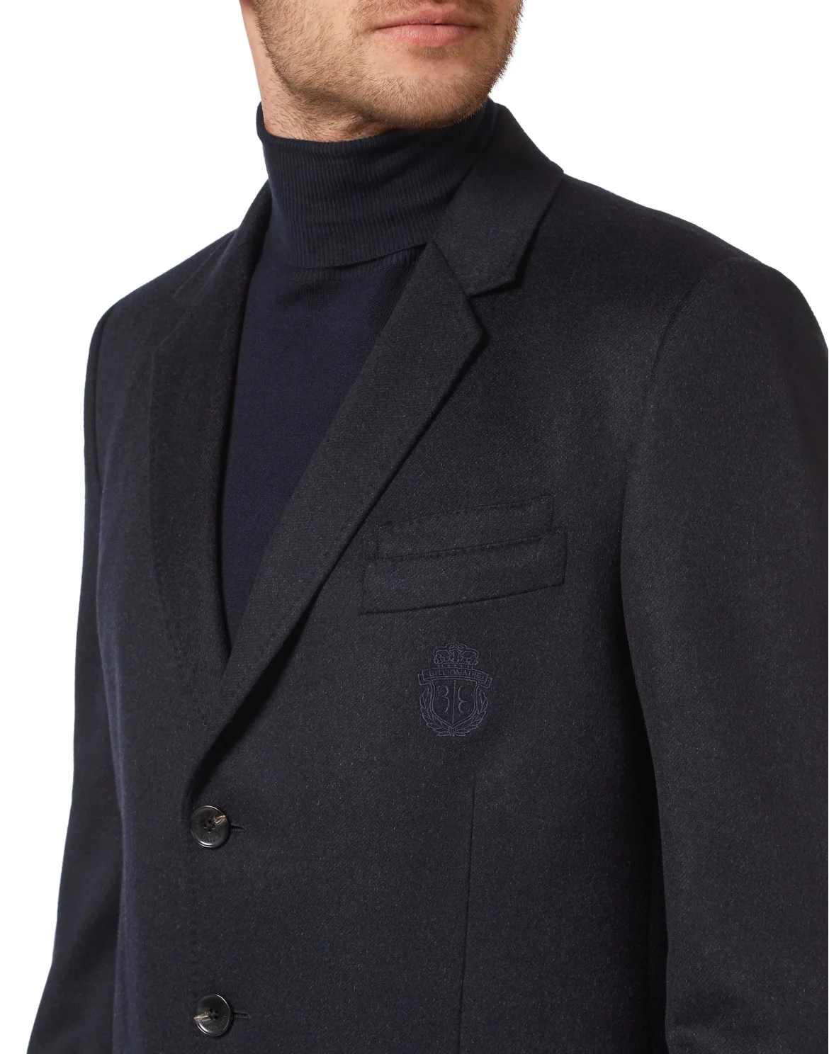 Long Cashmere Coat, цвет: Синий