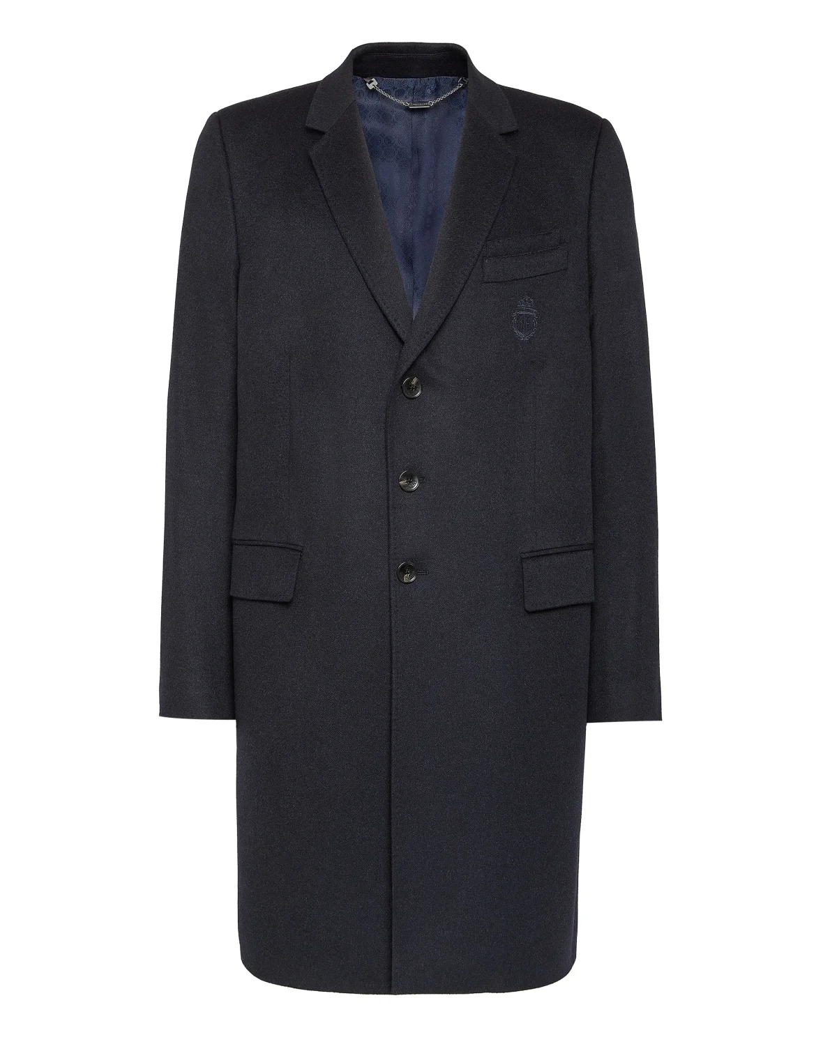 Long Cashmere Coat, цвет: Синий