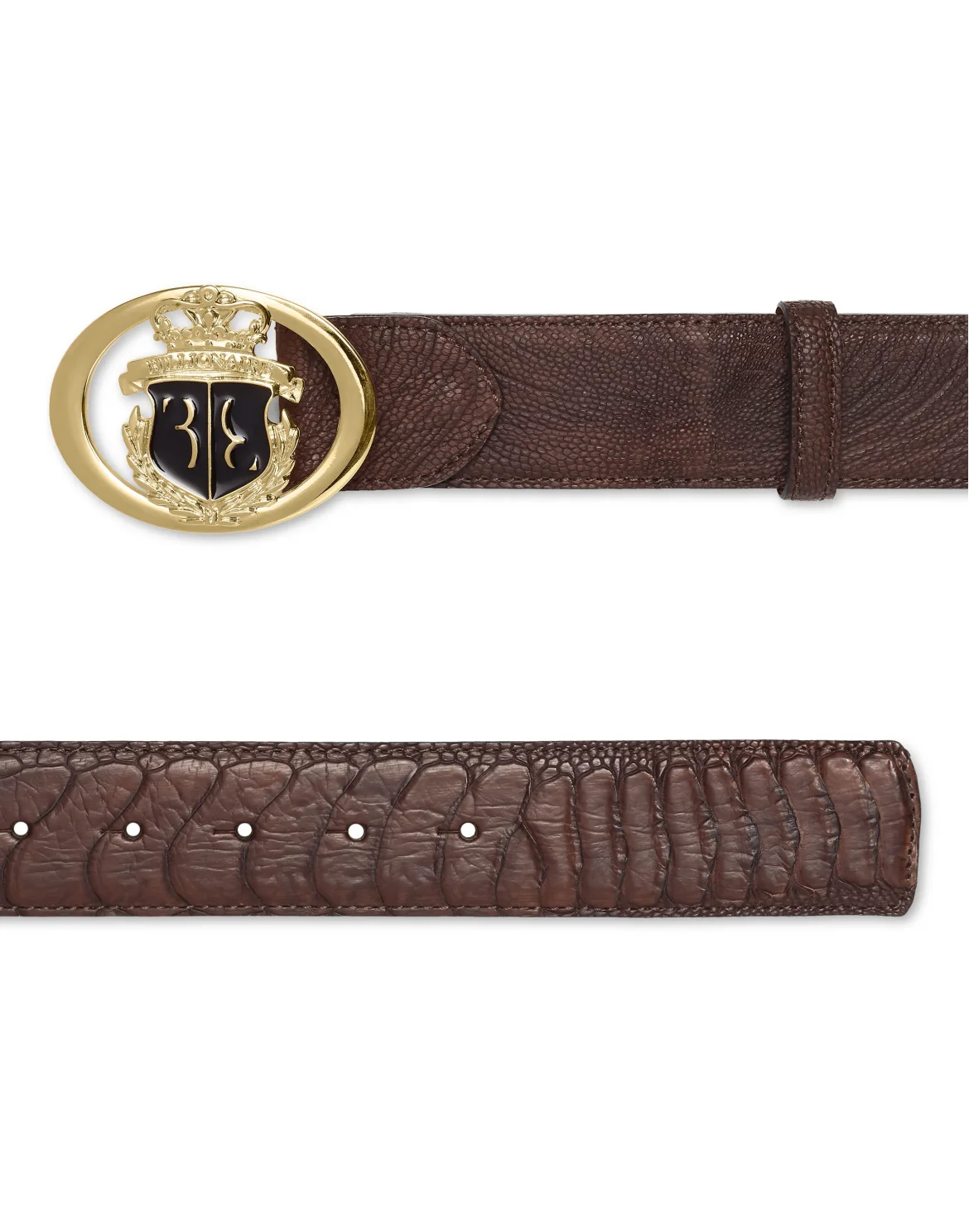 Ostrich Leather Belt, цвет: Коричневый