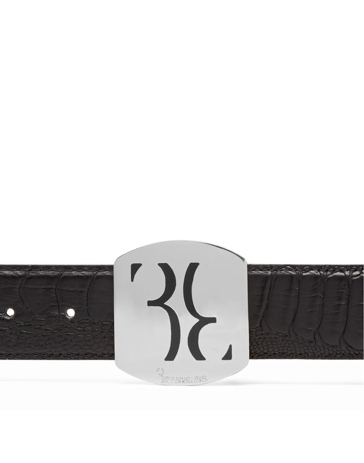 Ostrich Leather Belt, цвет: Черный