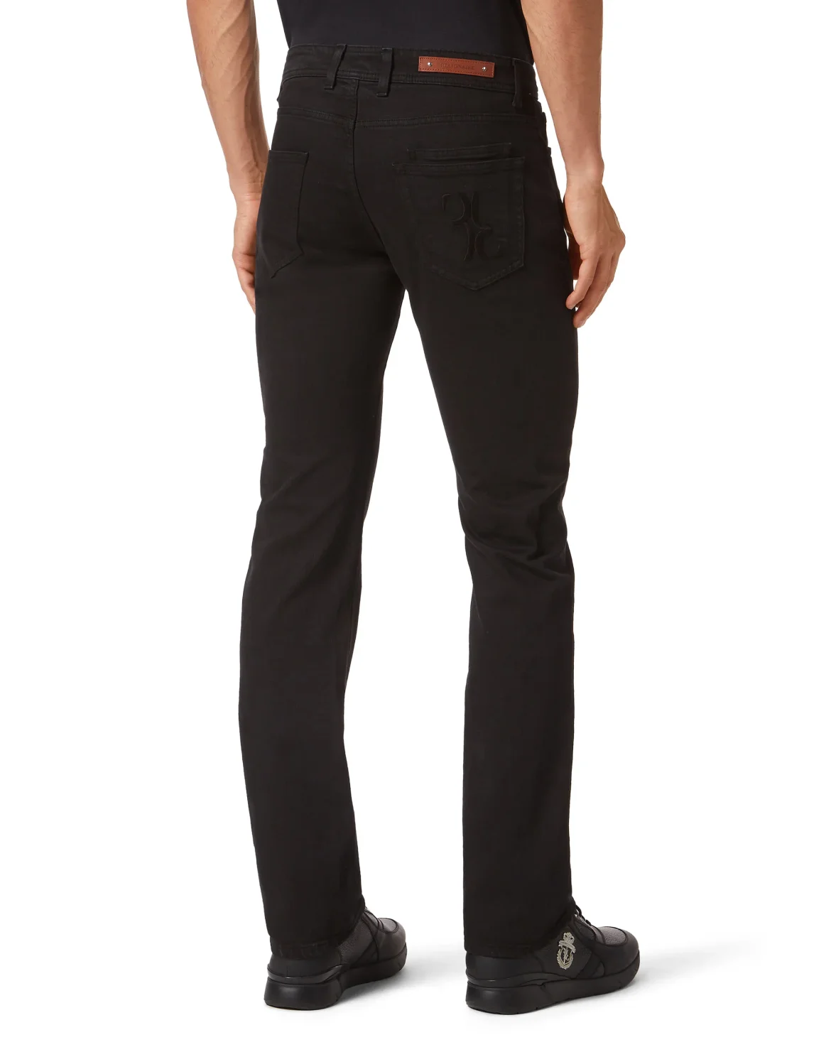 Denim Trousers Regular Fit, цвет: Черный