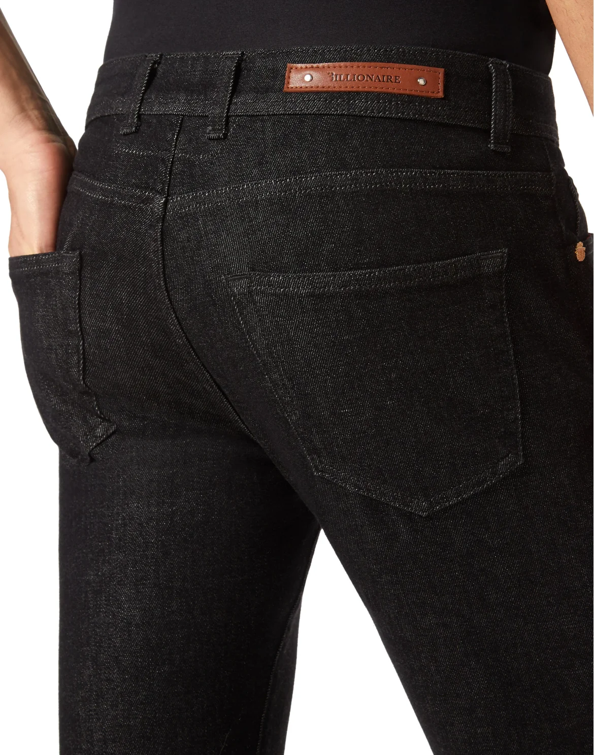 Denim Trousers Super Straight Cut Cashmere, цвет: Черный
