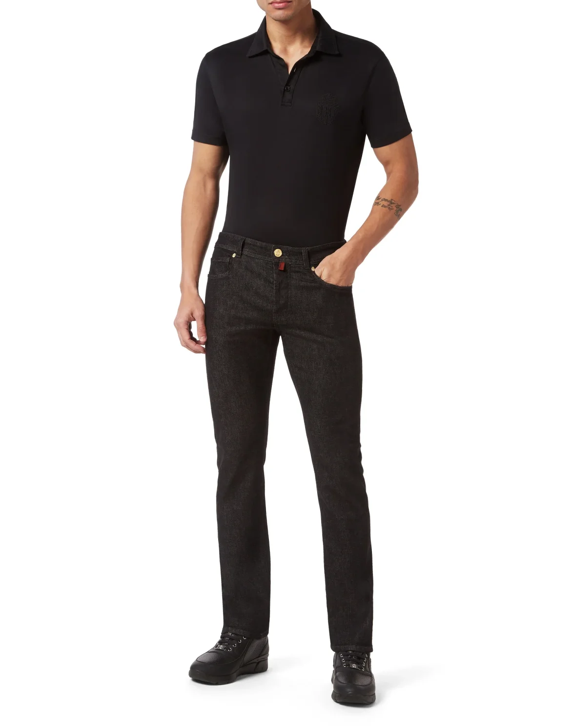 Denim Trousers Super Straight Cut Cashmere, цвет: Черный