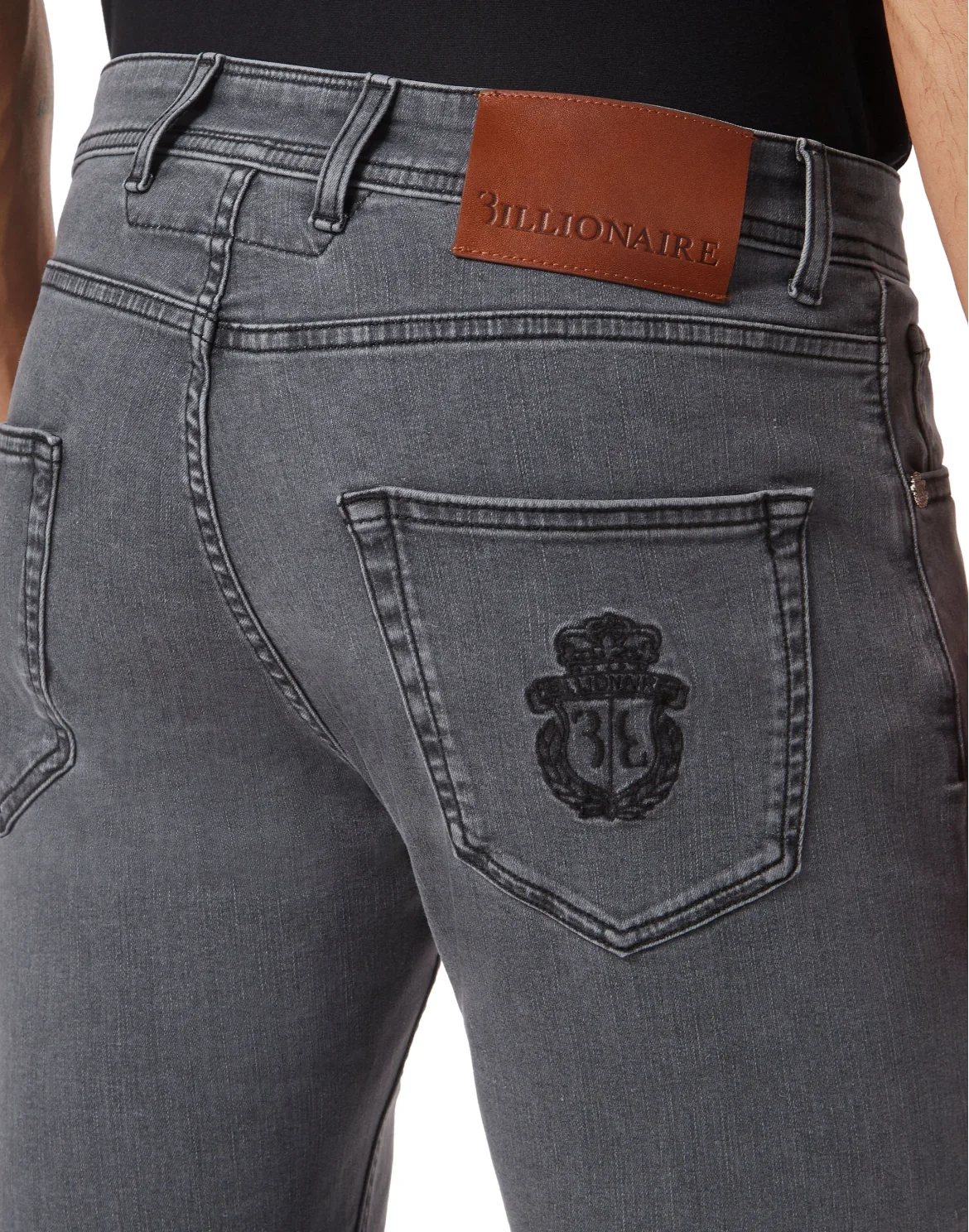 Denim Trousers Super Straight Cut Fit, цвет: Серый