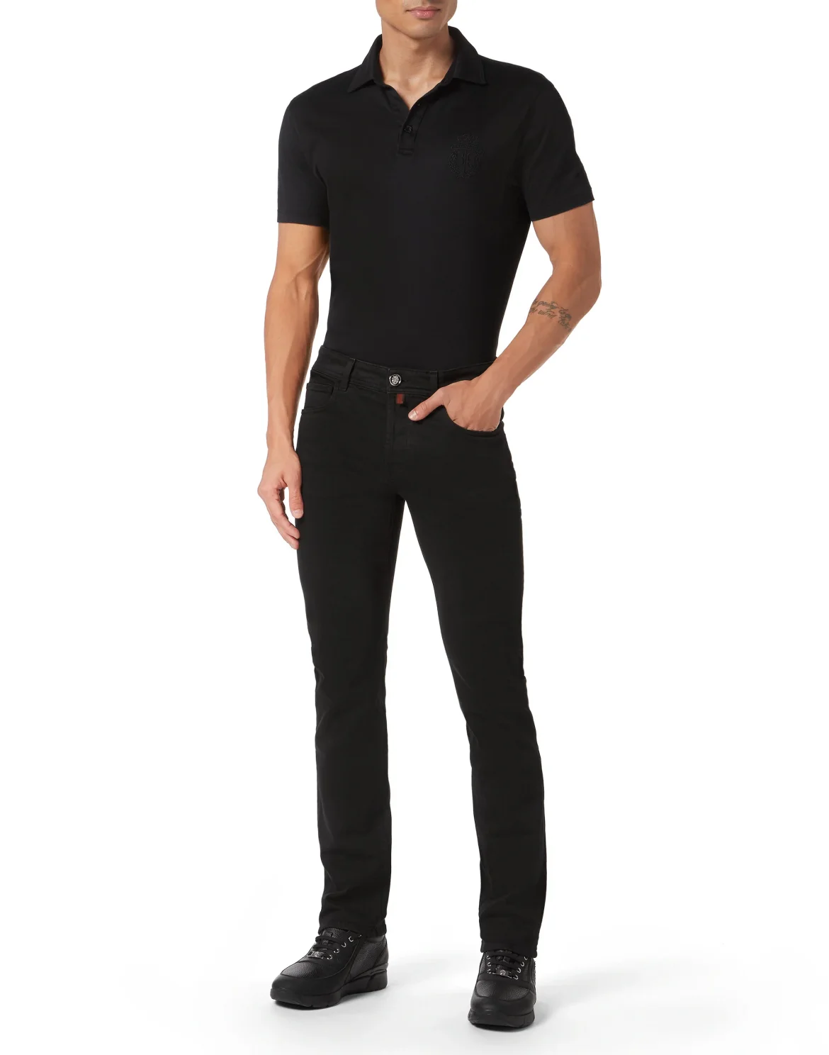 Denim Trousers Super Straight Cut Fit, цвет: Черный