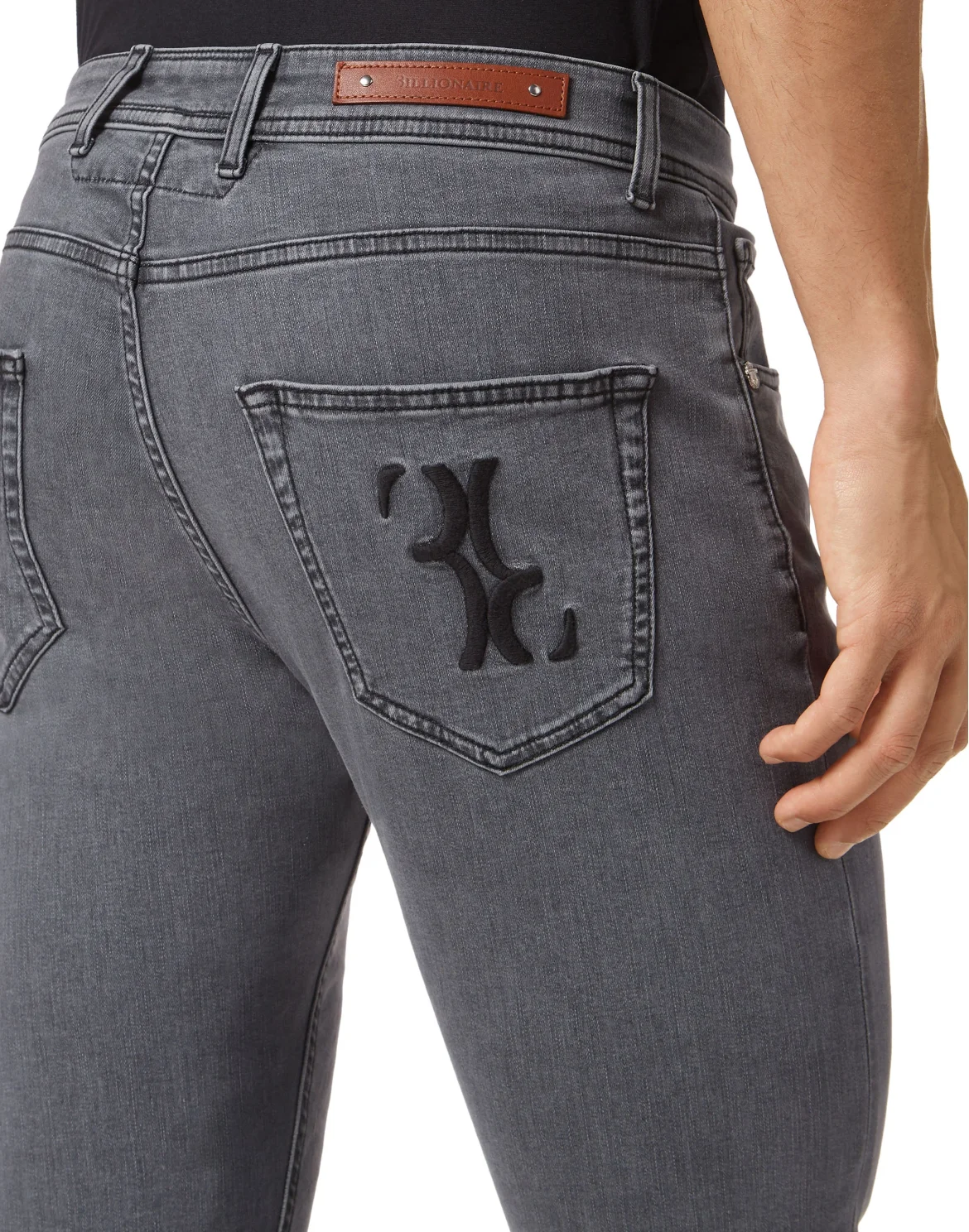 Denim Trousers Super Straight Cut Fit, цвет: Серый