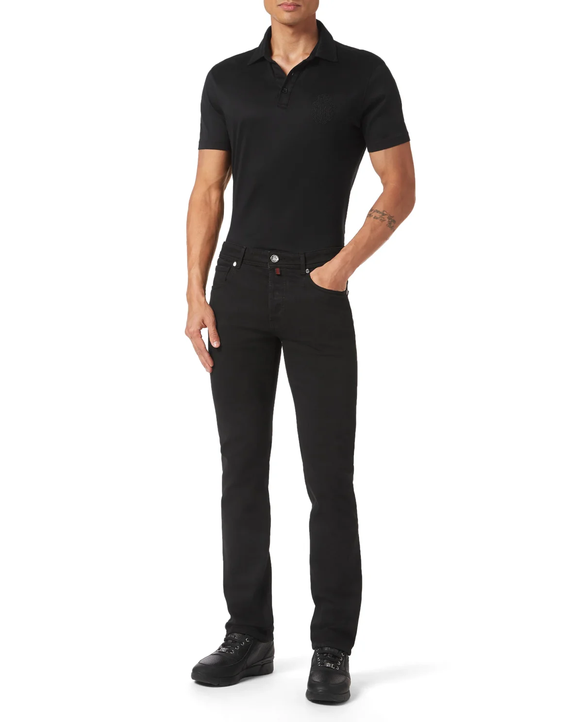 Denim Trousers Super Straight Cut Fit, цвет: Черный