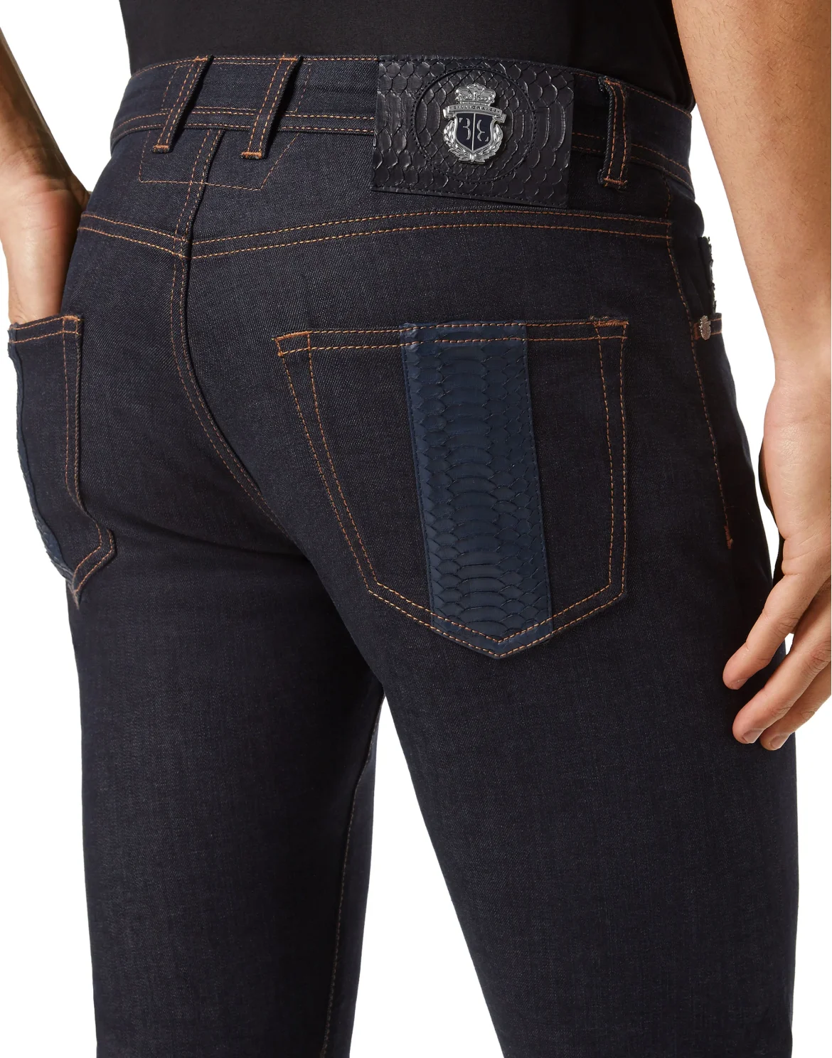 Denim Trousers Super Straight Cut Fit Elaphe, цвет: Синий