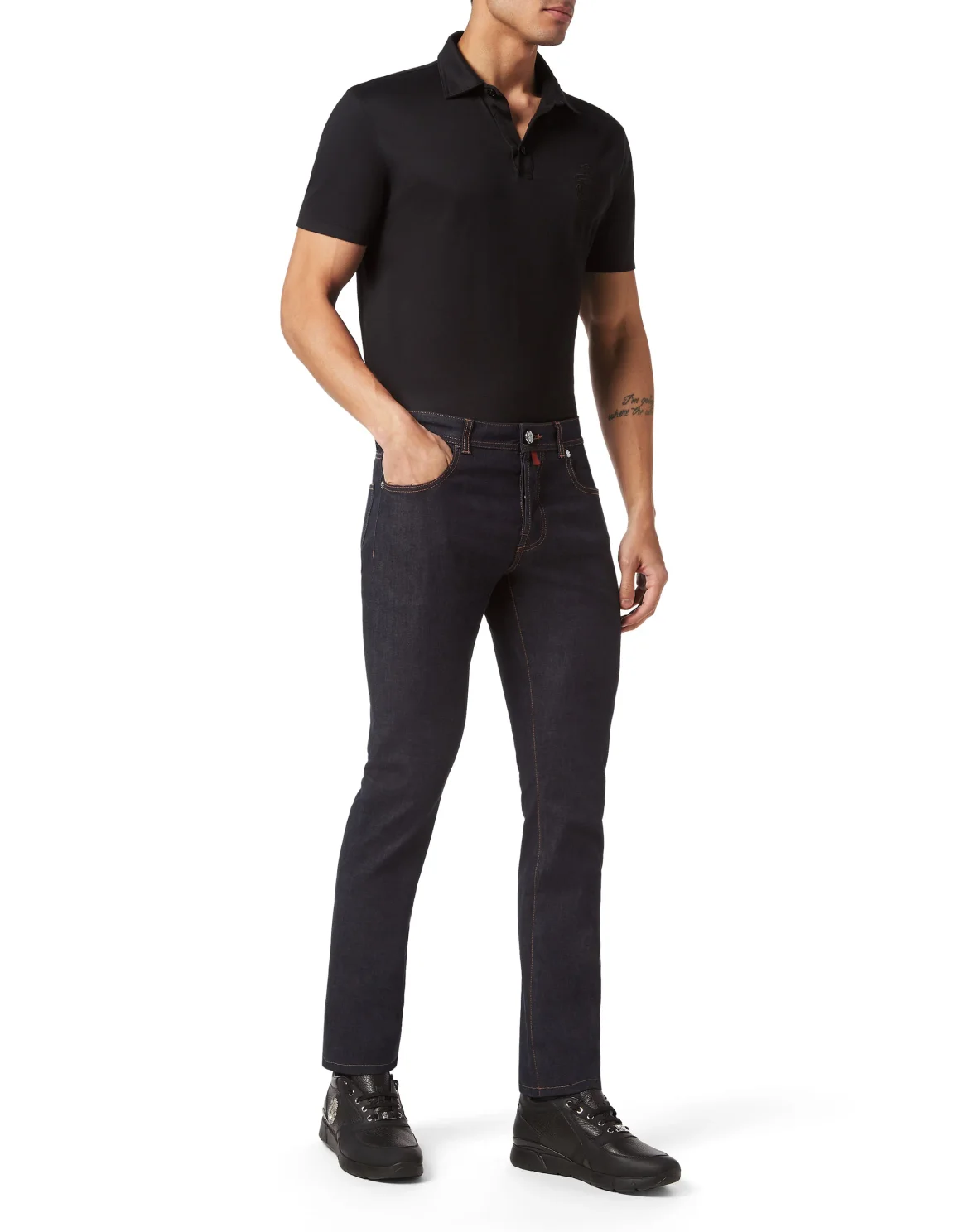 Denim Trousers Super Straight Cut Fit Elaphe, цвет: Синий